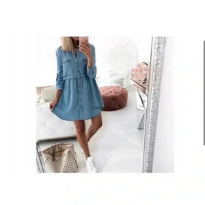 Zara denim shirt dress Medium 7572//155